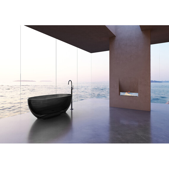 Ванна прозрачная Abber Kristall 170x75 см AT9703Onyx, чёрный - фото 3