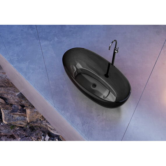 Ванна прозрачная Abber Kristall 170x75 см AT9703Onyx, чёрный - фото 5