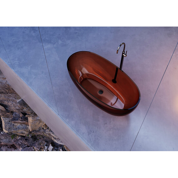 Ванна прозрачная Abber Kristall 170x75 см AT9703Opal, коричневый - фото 5