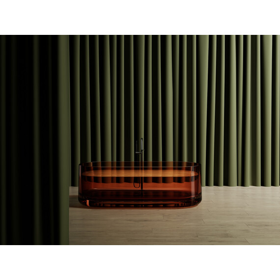 Ванна прозрачная Abber Kristall 170x75 см AT9708Opal, коричневый - фото 2