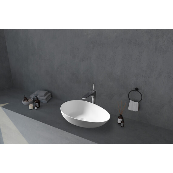 Раковина-чаша Abber Stein 60 см AS2615, белый матовый - фото 2