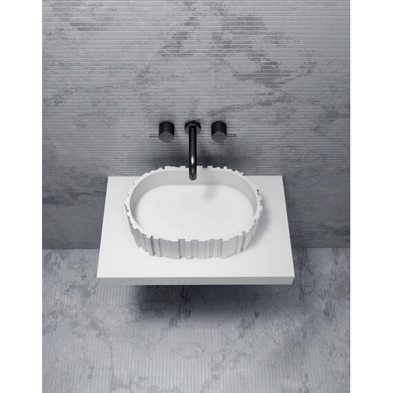 Раковина-чаша Abber Stein 56 см AS2655, белый матовый - фото 4