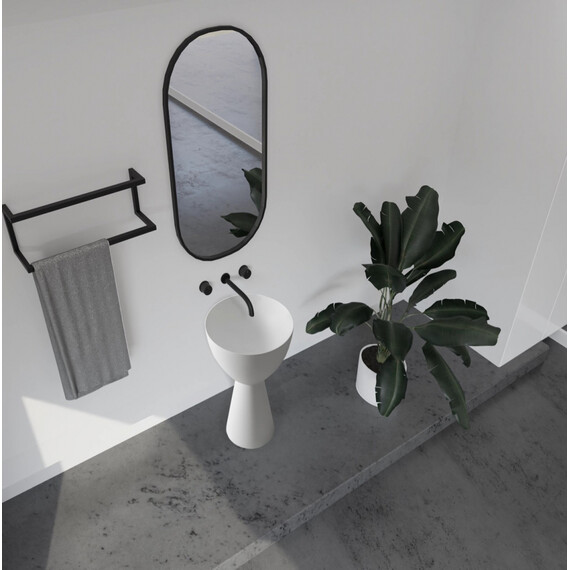 Раковина напольная Abber Stein 45 см AS2507, белый матовый - фото 4