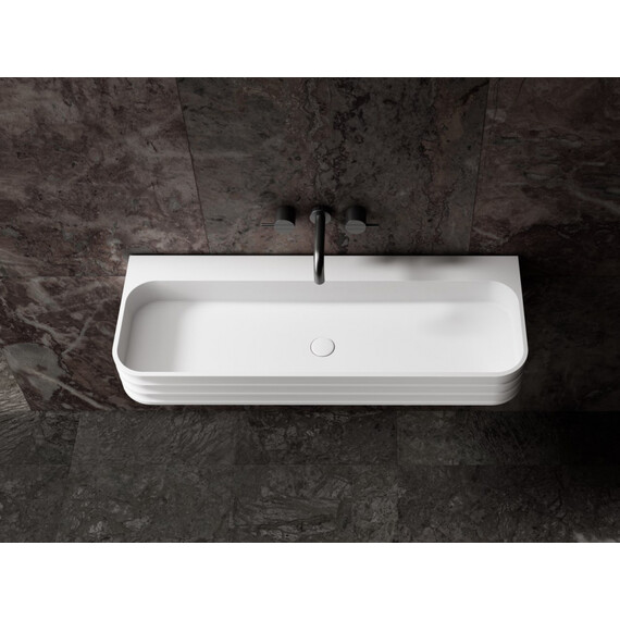 Раковина подвесная Abber Stein 80 см AS2651-0.8, белый матовый - фото 2