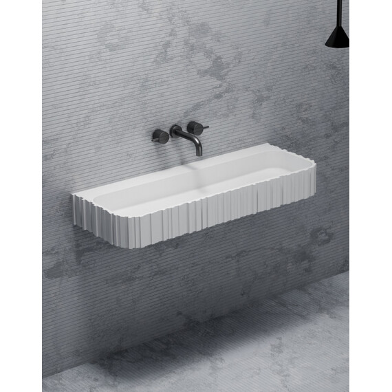 Раковина подвесная Abber Stein 80 см AS2652-0.8, белый матовый - фото 2