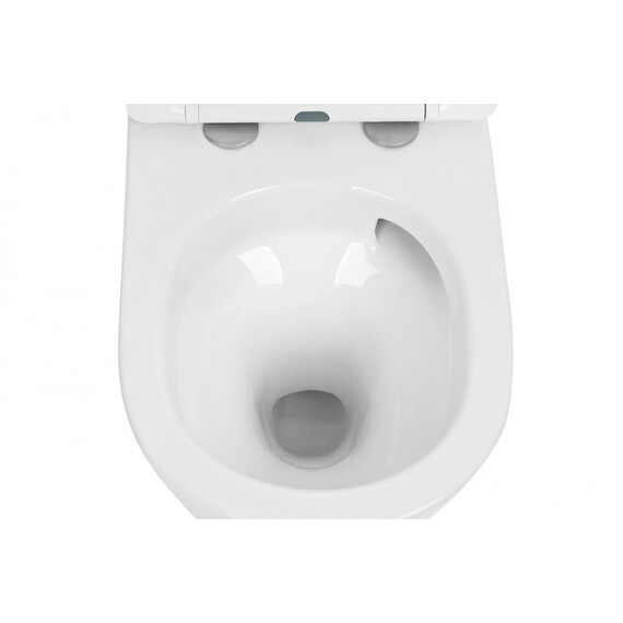 Унитаз подвесной безободковый Abber Bequem AC1102T с тонкой крышкой микролифт (Система смыва торнадо), Цвет производителя: белый - фото 19