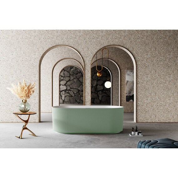 Ванна каменная Abber Stein 170x75 см AS9601MCG, зелёный матовый - фото 8