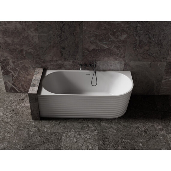 Ванна каменная Abber Stein 170x80 см AS9651 L, белый матовый - фото 10