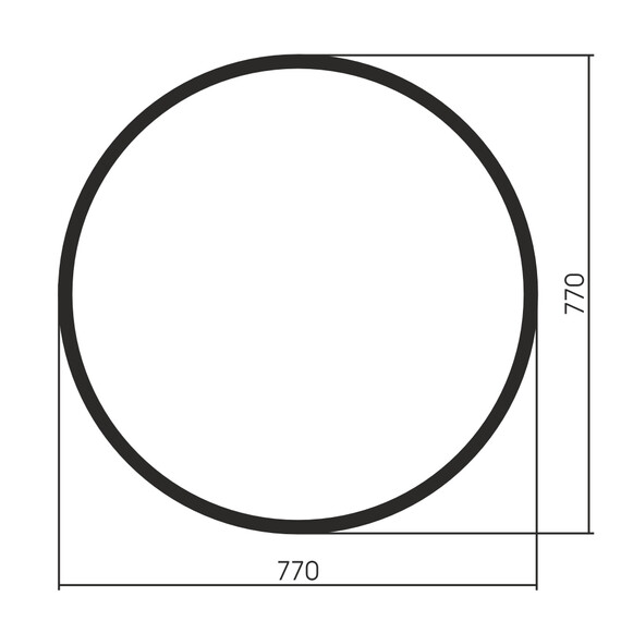 Зеркало Abber Mond 77 см AG6201B, чёрный - фото 4