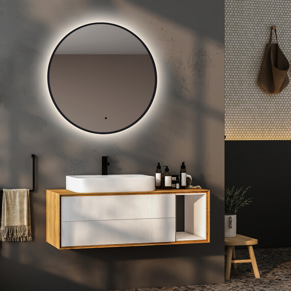 Зеркало Abber Mond 77 см AG6204SCB-0.77, чёрный - фото 2