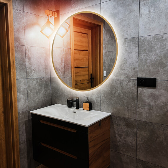 Зеркало Abber Mond 100 см AG6204SCGL-1.0, золото - фото 2