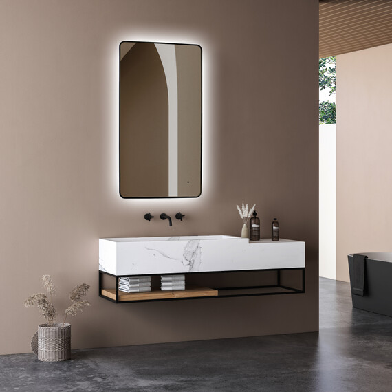 Зеркало Abber See 60 см AG6102SCB, чёрный - фото 2