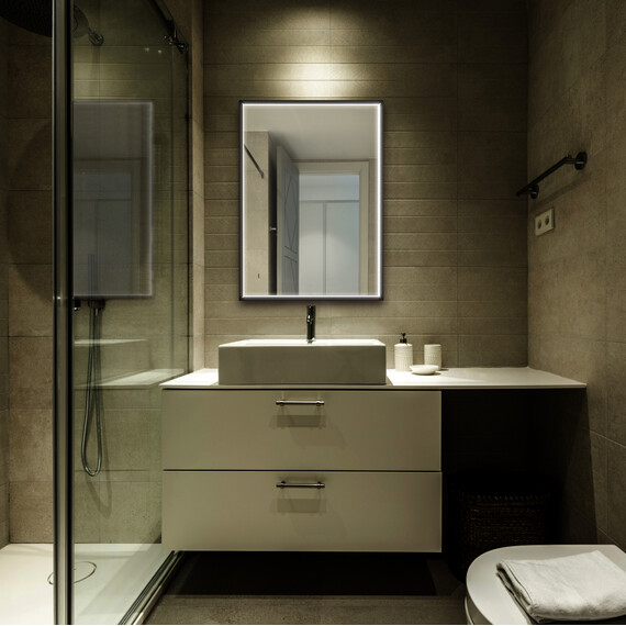 Зеркало Abber See 65 см AG6110SC-0.65, чёрный - фото 2