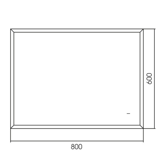 Зеркало Abber See 80 см AG6110SCL-0.8, чёрный - фото 4
