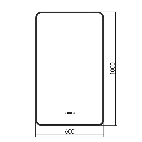 Зеркало Abber See 60 см AG6114SWHB, чёрный - фото 3