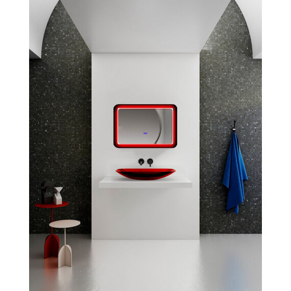 Зеркало Abber Kristall 80 см AT6701Rubin, красный - фото 2