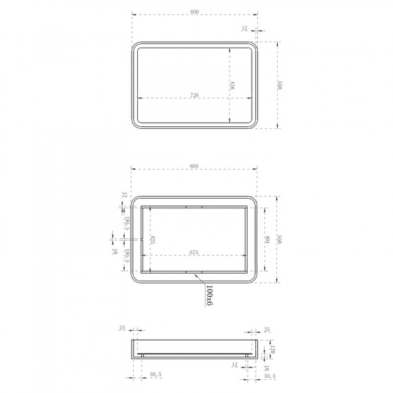 Зеркало Abber Kristall 80 см AT6701Rubin, красный - фото 4