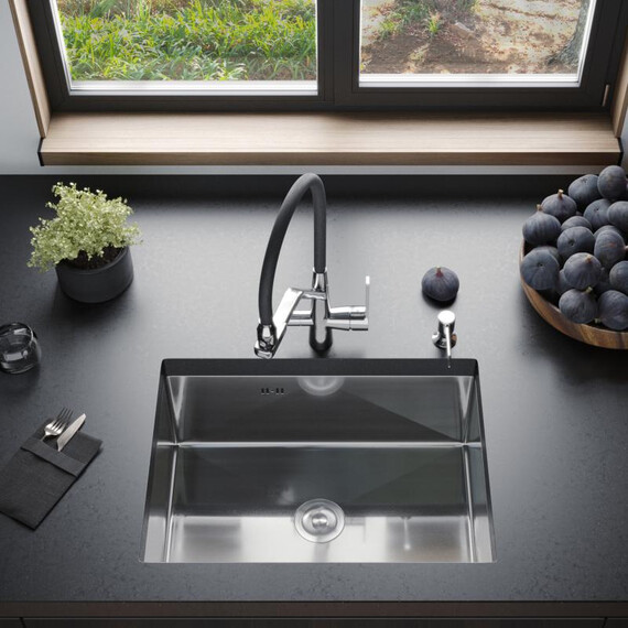 Кухонная мойка Gerhans 60х50см K36050 3 мм, с  отверстием под смеситель и дозатор, нержавеющая сталь, Цвет производителя: нержавеющая сталь - фото 4