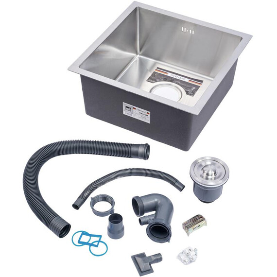 Кухонная мойка Gerhans 44х44см K34444 3 мм, без отверстия под смеситель, нержавеющая сталь, Цвет производителя: нержавеющая сталь - фото 8