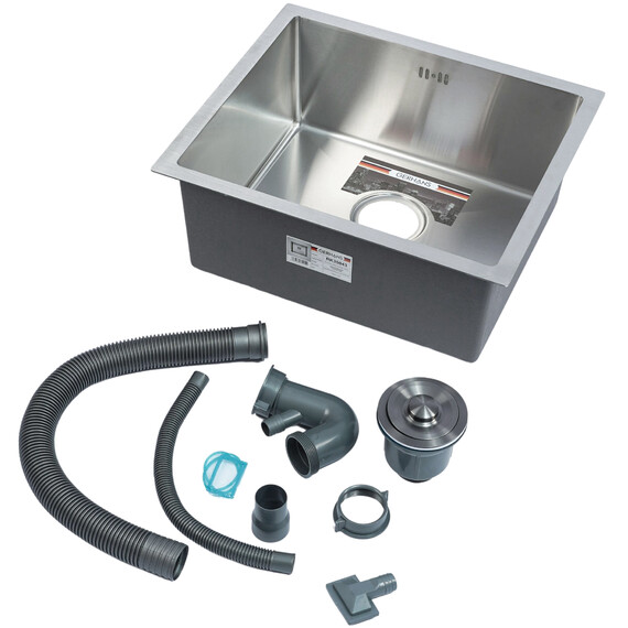 Кухонная мойка Gerhans 50х43см K35043 3 мм, без отверстия под смеситель, нержавеющая сталь - фото 14