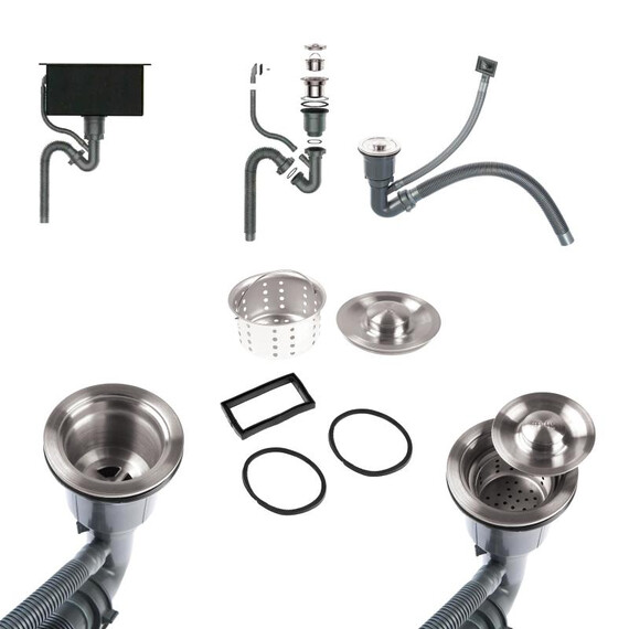 Кухонная мойка Gerhans K36045B 3 мм, с отверстием под смеситель и дозатор, с PVD покрытием, графит, Цвет производителя: графит - фото 14