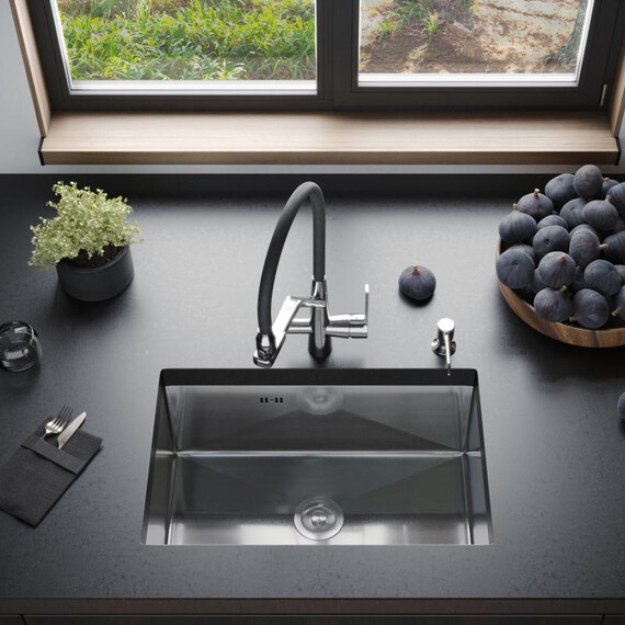 Кухонная мойка Gerhans K36045 3 мм, с отверстием под смеситель и дозатор, нержавеющая сталь, Цвет производителя: нержавеющая сталь - фото 4