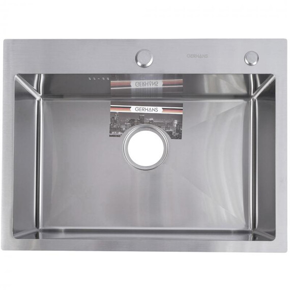 Кухонная мойка Gerhans K36045 3 мм, с отверстием под смеситель и дозатор, нержавеющая сталь, Цвет производителя: нержавеющая сталь - фото 8