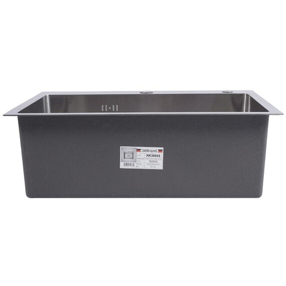 Кухонная мойка Gerhans K36045 3 мм, с отверстием под смеситель и дозатор, нержавеющая сталь, Цвет производителя: нержавеющая сталь - фото 9