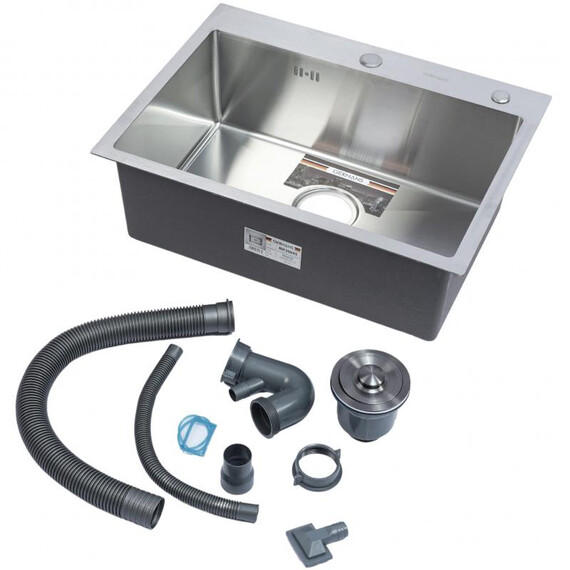 Кухонная мойка Gerhans K36045 3 мм, с отверстием под смеситель и дозатор, нержавеющая сталь, Цвет производителя: нержавеющая сталь - фото 10