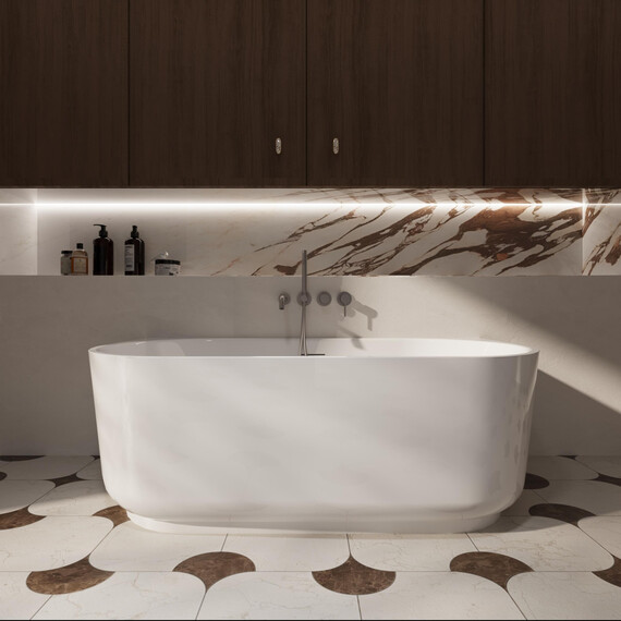 Смеситель для ванны Vincea Groove VBTW-4G1GM, вороненая сталь - фото 3