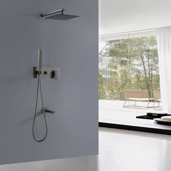 Душевая система для ванны Abber Daheim AF8217NG, никель - фото 2