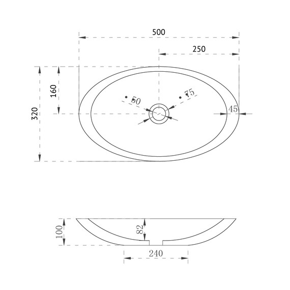 Раковина-чаша Abber Kristall 50 см AT2810Topas, оранжевый - фото 3