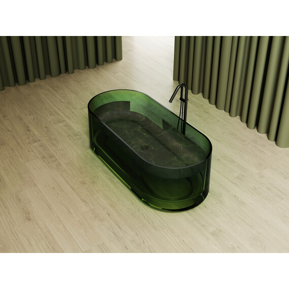 Ванна прозрачная Abber Kristall 170x75 см AT9708Emerald, зеленый - фото 3