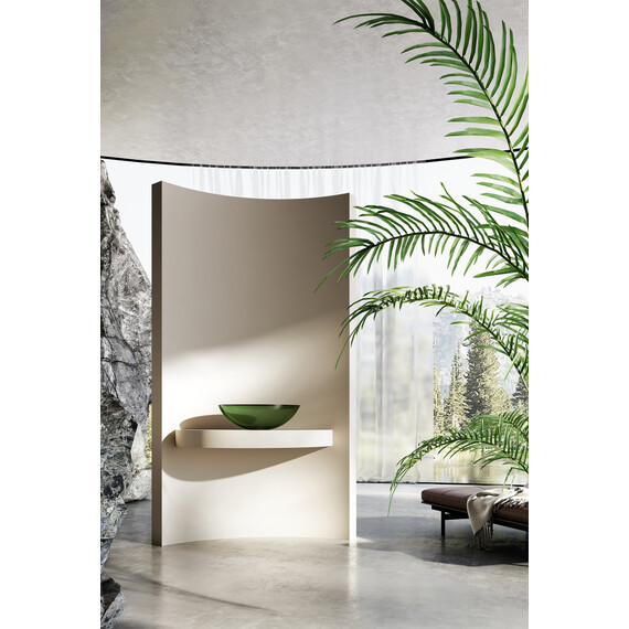 Раковина-чаша прозрачная Abber Kristall 50 см AT2802Emerald, зелёный - фото 3