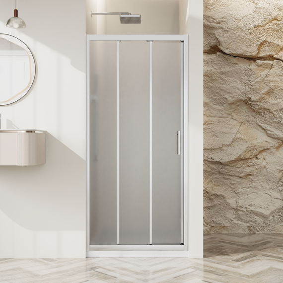 Душевая дверь BelBagno 100 см UNO-195-BF-3-100-P-Cr, хром/матовое - фото 