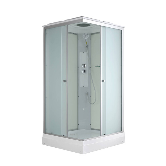 Душевая кабина Avacan 90x90 см CK2090, хром/матовое (безсиликоновая сборка) - фото 