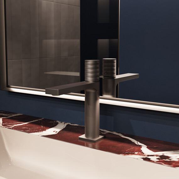 Смеситель для раковины Vincea Domus VBF-5DM01GM, вороненая сталь - фото 3