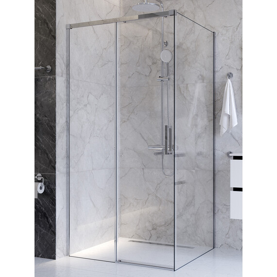 Душевое ограждение Cezares 100x90 см PLANE-AH-1-100/90-C-CR, хром/прозрачное - фото 3