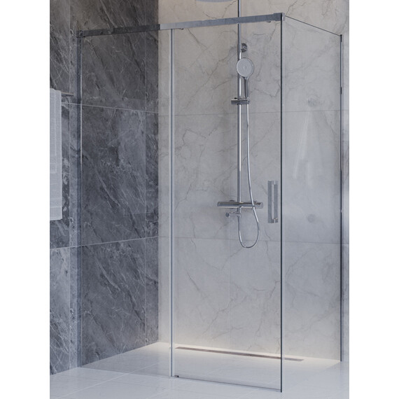 Душевое ограждение Cezares 130x90 см PLANE-AH-1-130/90-C-CR, хром/прозрачное - фото 3