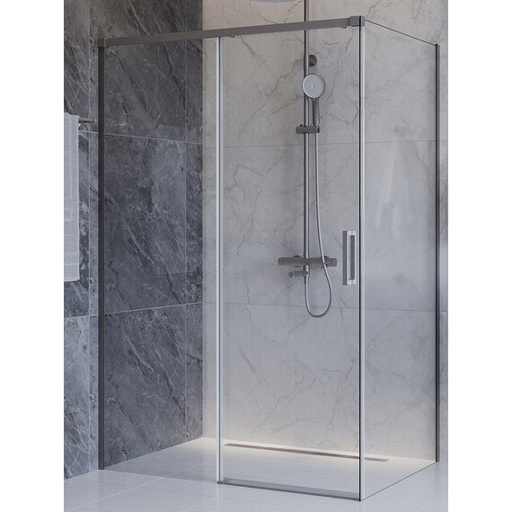 Душевое ограждение Cezares 130x90 см PLANE-AH-1-130/90-C-IN, сатин/прозрачное - фото 3