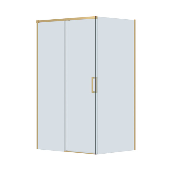 Душевое ограждение Cezares 120x80 см PLANE-AH-1-120/80-C-BORO, брашированное золото/прозрачное - фото 4
