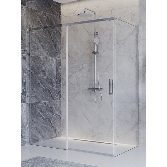 Душевое ограждение Cezares 150x80 см PLANE-AH-1-150/80-C-CR, хром/прозрачное - фото 3