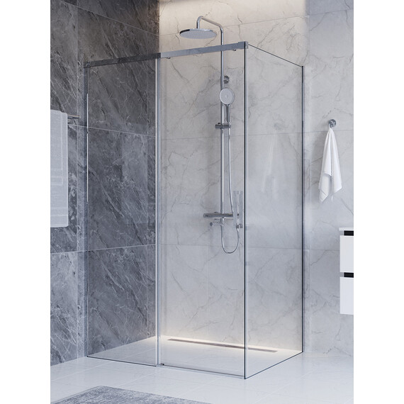 Душевое ограждение Cezares 110x80 см PLANE-AH-1-110/80-C-CR, хром/прозрачное - фото 3