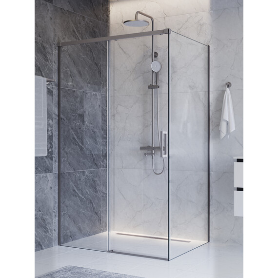 Душевое ограждение Cezares 110x100 см PLANE-AH-1-110/100-C-IN, сатин/прозрачное - фото 3