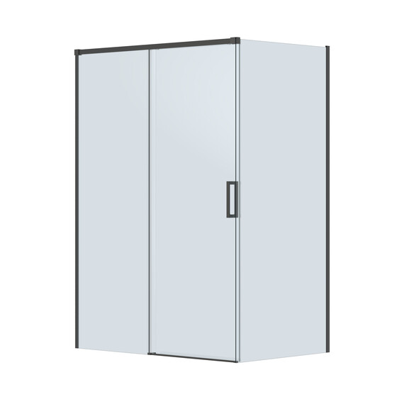 Душевое ограждение Cezares 140x80 см PLANE-AH-1-140/80-C-GM, оружейная сталь/прозрачное - фото 4