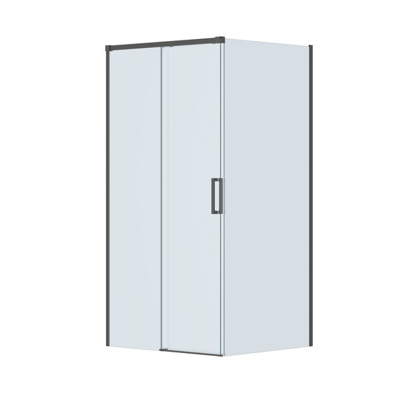 Душевое ограждение Cezares 100x80 см PLANE-AH-1-100/80-C-GM, оружейная сталь/прозрачное - фото 4