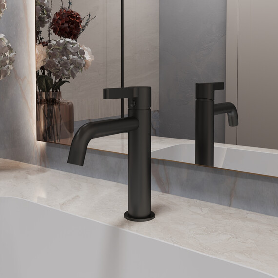 Смеситель для раковины Vincea Villa VBF-1VL1MB, чёрный - фото 2