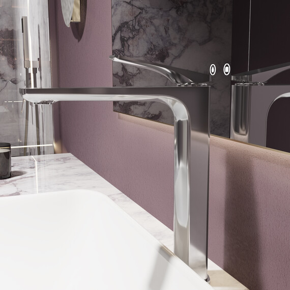 Смеситель для раковины высокий Vincea Puro VBF-5P02CH - фото 2