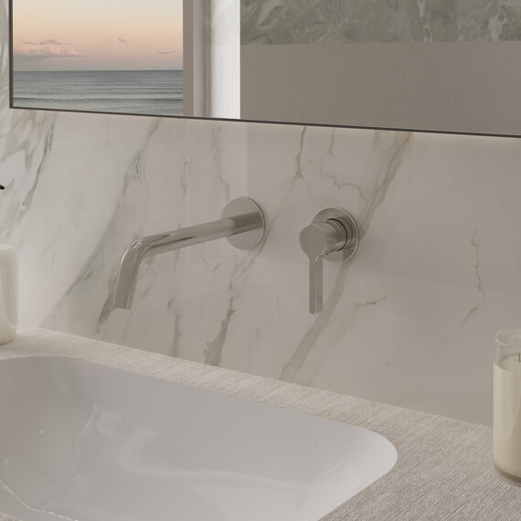 Смеситель для раковины настенный Vincea Villa VBFW-1VL1CH (со скрытой частью) - фото 2