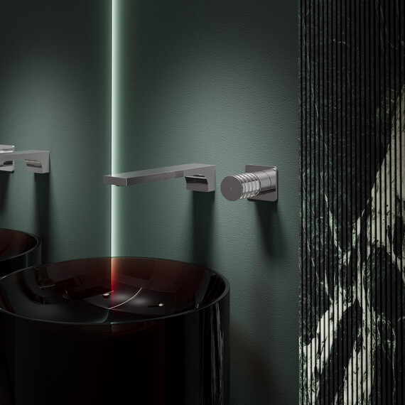 Смеситель для раковины настенный Vincea Domus VBFW-5DM01CH (со скрытой частью) - фото 3